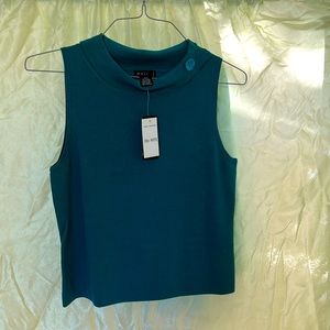 Blue/ green (twilight tide) sleeveless Evie top